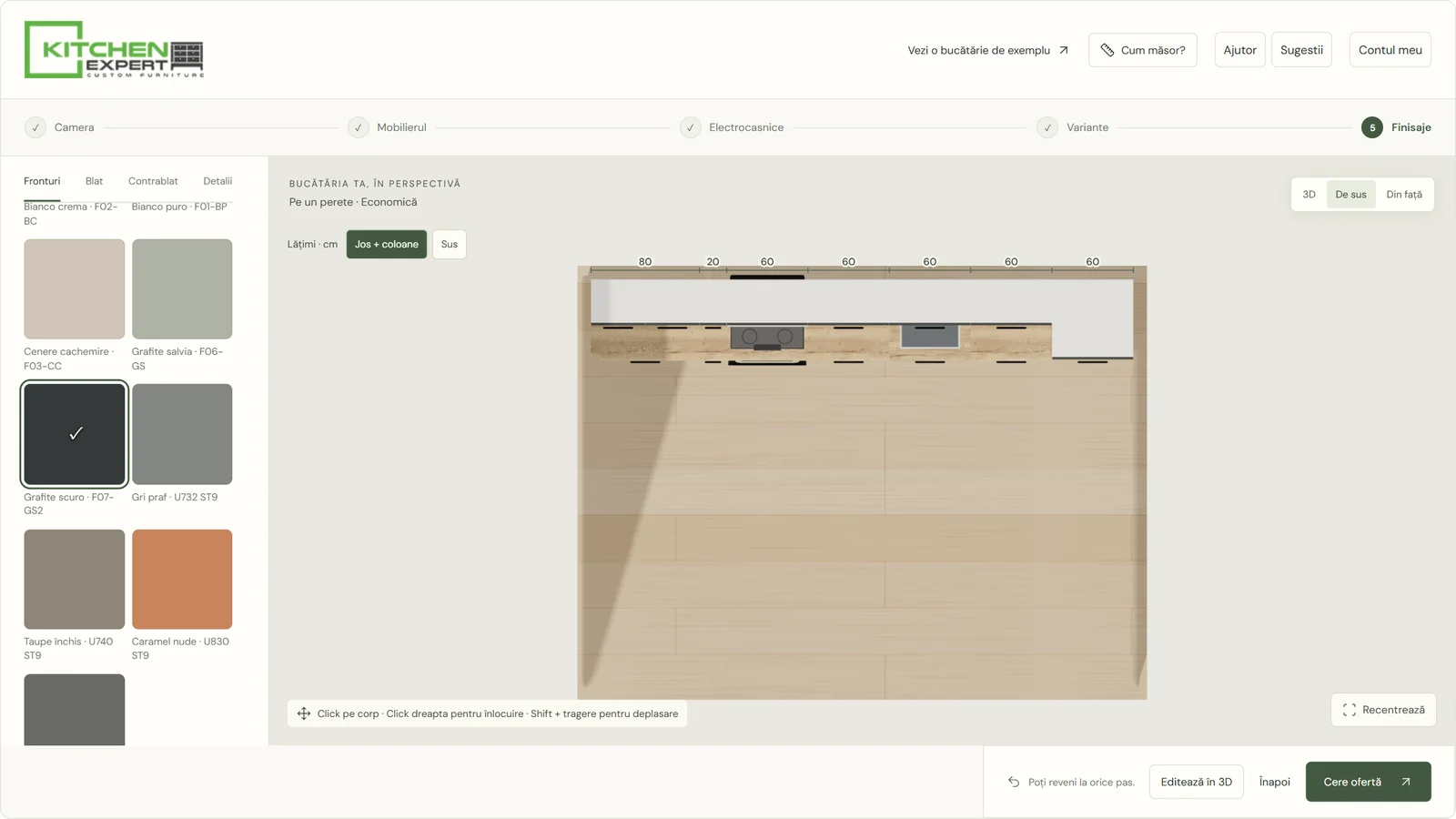 Configuratorul 3D: De sus