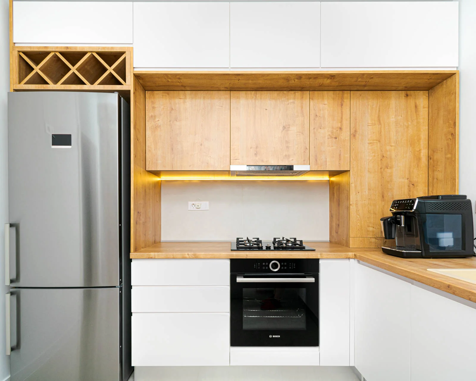 Bucătărie modernă din MDF alb 210 — poza 11