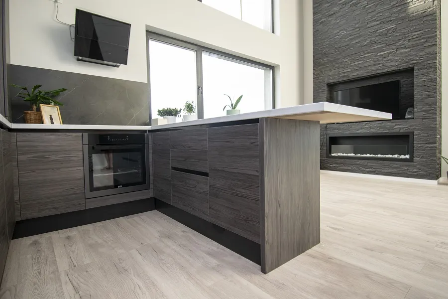Bucătărie modernă din MDF furniruit 126 — poza 8